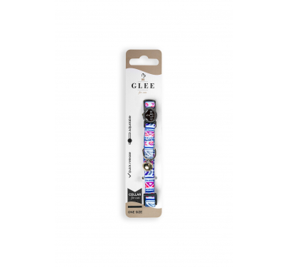 Glee Κολάρο - Περιλαίμιο Γάτας Με Κουδουνάκι Multicolor Γαλάζιο-Μοβ 1x30cm