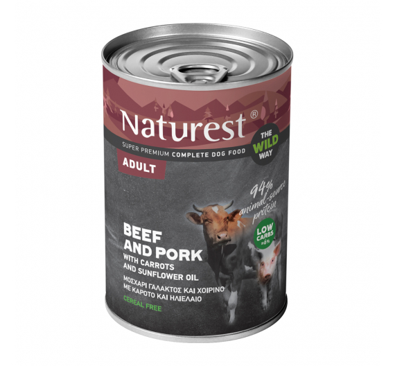 Naturest Adult Pork, Beef & Carrots 400gr