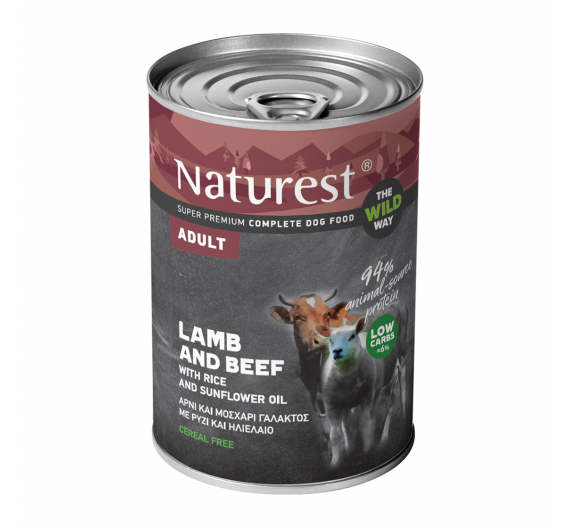 Naturest Adult Beef, Lamb & Rice 400gr