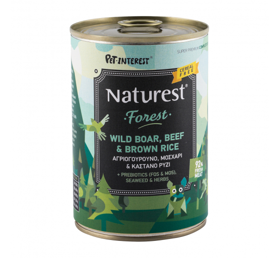 Naturest Forest Wild Boar, Beef & Brown Rice 400gr