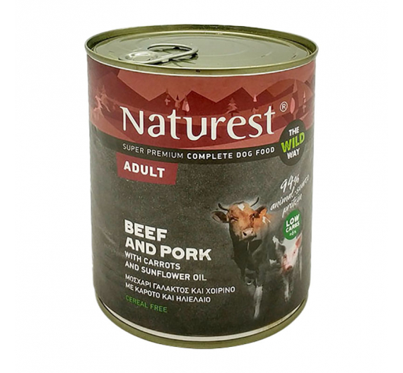 Naturest Adult Pork, Beef & Carrots 800gr