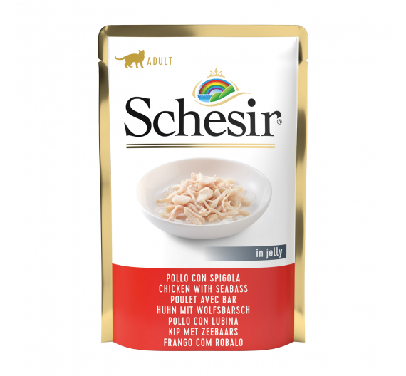 Schesir Cat Jelly Τόνος με Λαβράκι Pouch 85gr