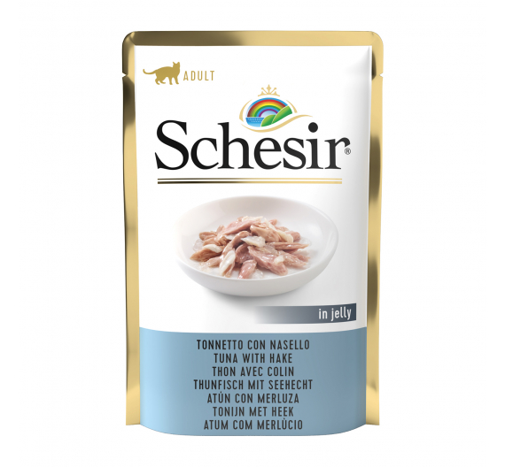 Schesir Cat Jelly Τόνος με Σολομό Pouch 85gr