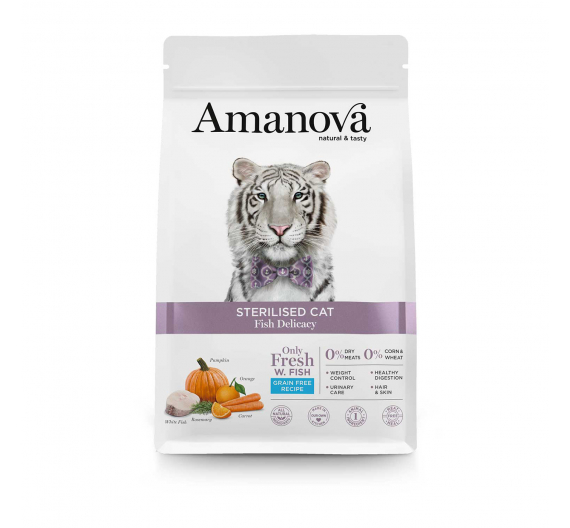 Amanova Sterilised Cat Fish Delicacy 1.5kg Grain Free