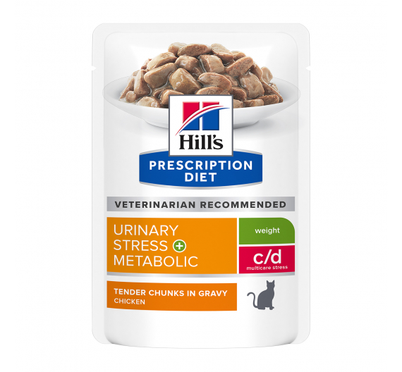 Hill's PD Feline c/d Urinary Stress+Metabolic Φακελάκι 85gr