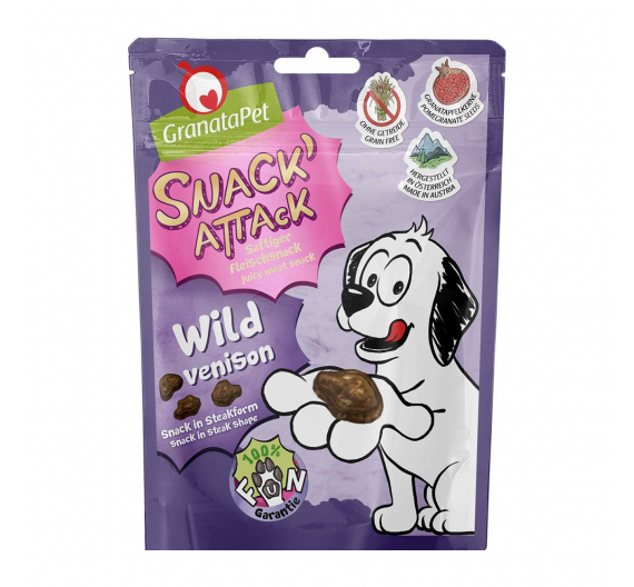 GranataPet Snack Attack Venison 100gr