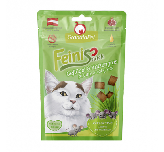 GranataPet FeiniSnacks Poultry & Catgrass 50gr