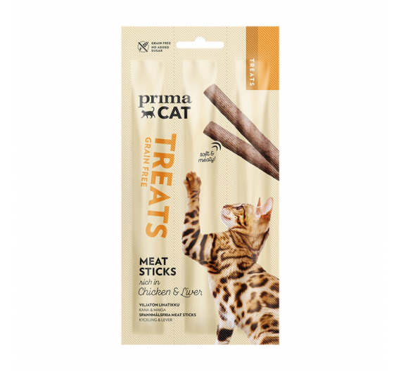 Prima Cat Meat Sticks Λιχουδιές Κοτόπουλο & Συκώτι 15gr Prima Cat Meat Sticks Λιχουδιές Κοτόπουλο & Συκώτι 15gr