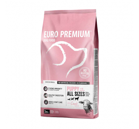 Europremium Puppy All Sizes Lamb & Rice 3kg