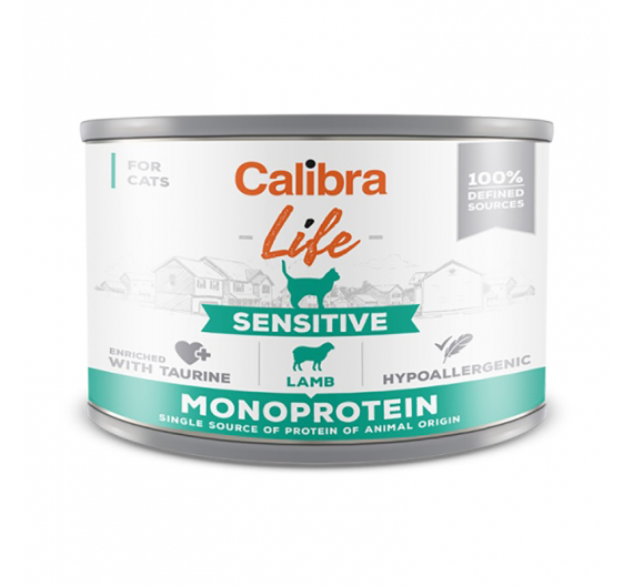 Calibra Life Cat Can Sensitive Lamb 200gr