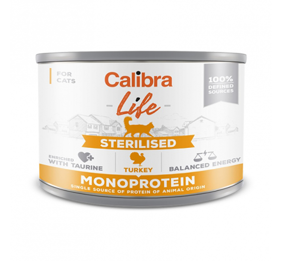Calibra Life Cat Can Sterilized Turkey 200gr Calibra Life Cat Can Sterilized Turkey 200gr