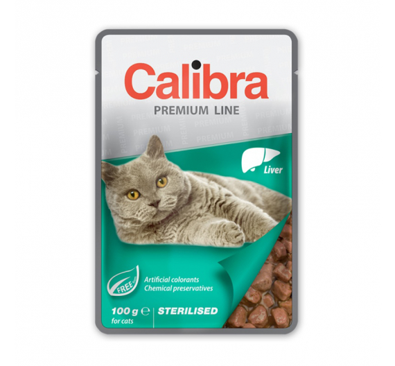 Calibra Premium Cat Pouch Sterilized Liver 100gr