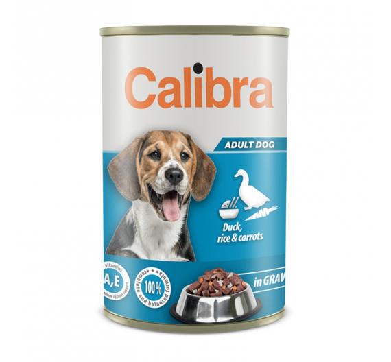Calibra Premium Dog Can Duck, Rice & Carrot in Gravy 1240gr