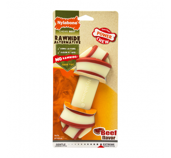 Nylabone Rawhide Knot Bone Beef