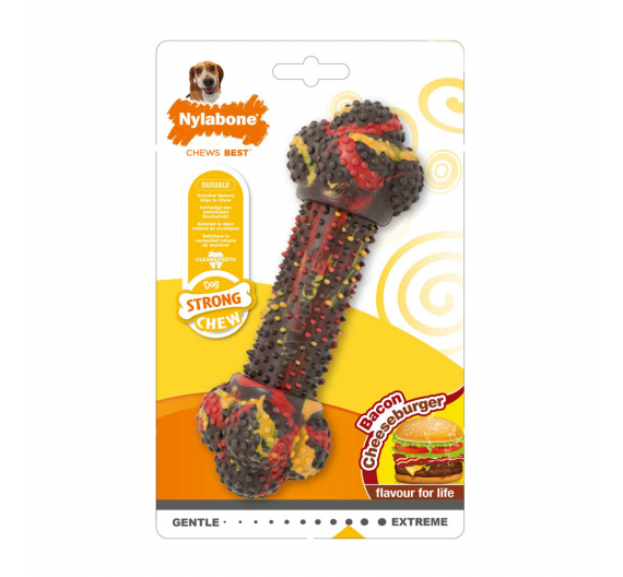 Nylabone Strong Chew Bone Cheeseburger