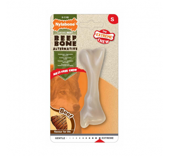 Nylabone Extreme Chew Bone Beef Small