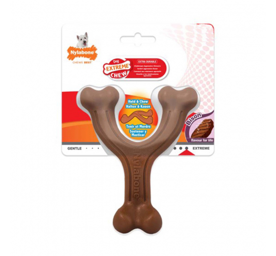 Nylabone Extreme Chew Wishbone Bison