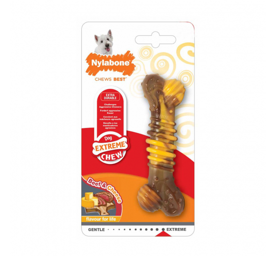 Nylabone Extreme Chew Texture Bone Steak & Cheese