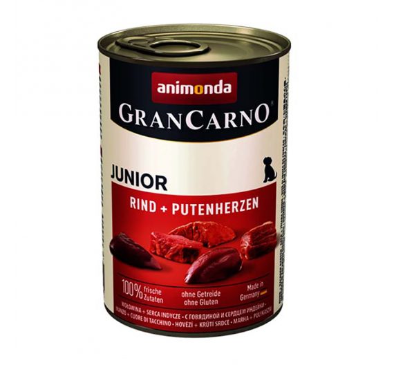 Animonda Carno Junior Βοδινό & Καρδιά Γαλοπούλας 400gr