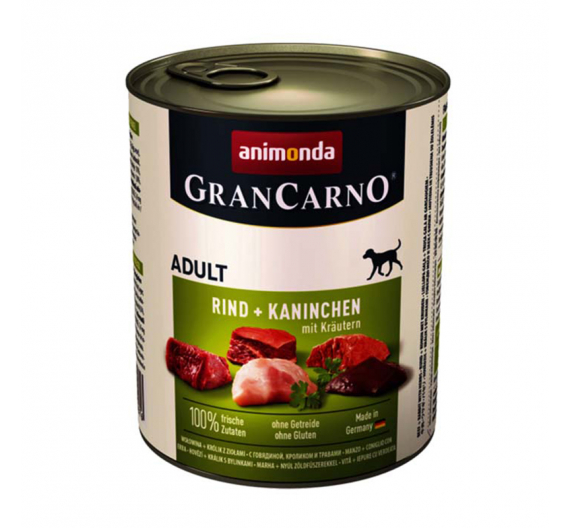 Animonda Carno Adult Βοδινό, Κουνέλι & Βότανα 800gr