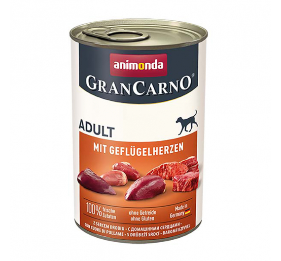 Animonda Carno Adult Καρδιές Πουλερικών 400gr