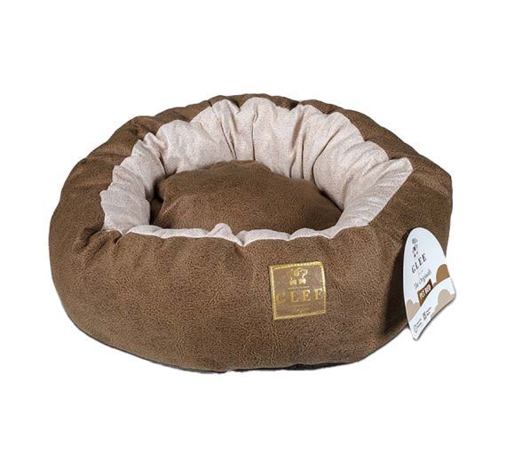 Glee Originals Κρεβάτι Σκύλου - Γάτας Στρογγυλό Καφέ 50x40x13cm