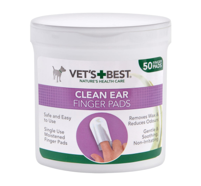 Vet's Best Ear Finger Wipes 50τμχ Μαντηλάκια για τα Αυτιά