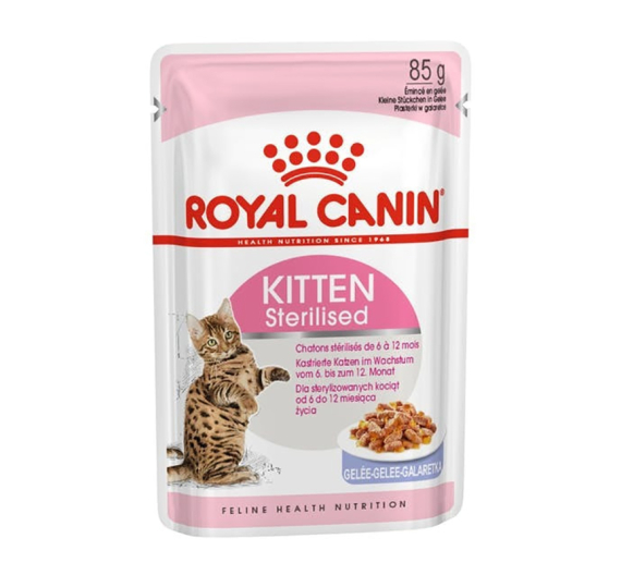 Royal Canin Wet Kitten Sterilised Κομματάκια σε Ζελέ 85gr