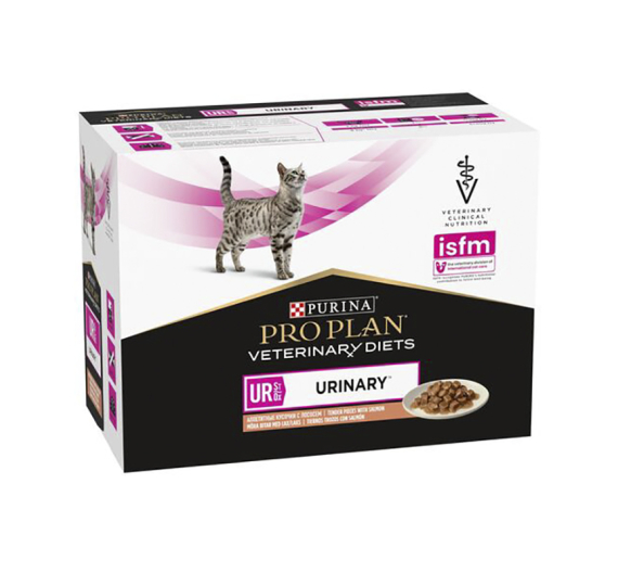 Purina Pro Plan Veterinary Diets Cat UR Urinary Κομματάκια σε Σάλτσα Σολομό 10x85gr