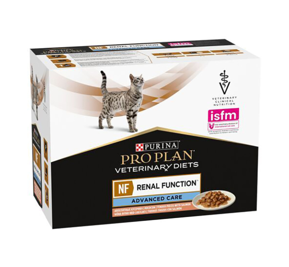Purina Pro Plan Veterinary Diets Cat NF Advance Care Κομματάκια Σολομό σε Σάλτσα 10x85gr