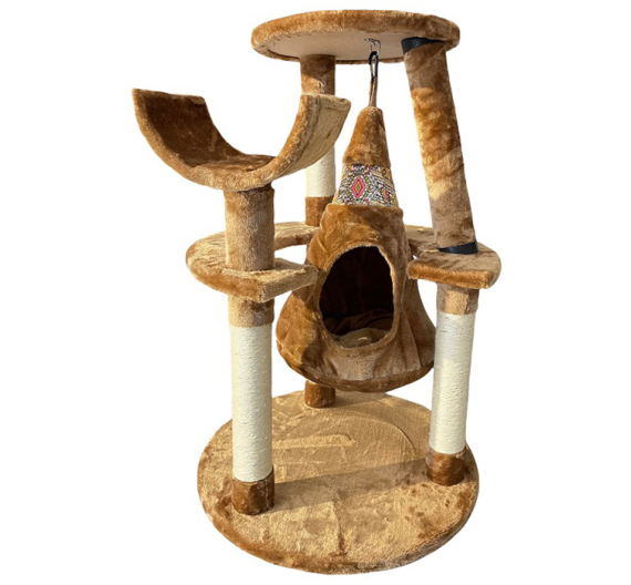 Pet Interest Γατόδεντρο Indian Hammock 60x60x97cm Καφέ Pet Interest Γατόδεντρο Indian Hammock 60x60x97cm Καφέ