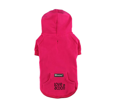 Pet Interest Cotton Hoodies Φούτερ με Κουκούλα Φούξια