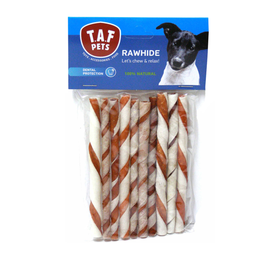 Taf Pets Rawide Twisted Sticks Δίχρωμα 10τμχ