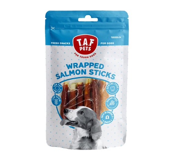Taf Pets Fresh Treats Wrapped Salmon Sticks 75gr
