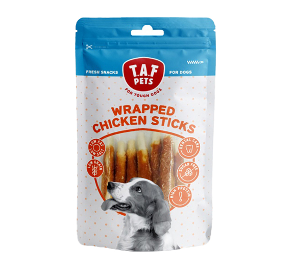 Taf Pets Fresh Treats Wrapped Chicken Sticks 75gr