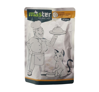 Master Adult Chicken 80gr Κομματάκια Κοτόπουλο σε Σάλτσα