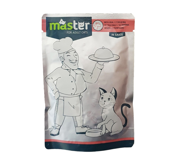 Taf Pets Master Adult Veal 24x80gr Κομματάκια Μοσχάρι σε Σάλτσα