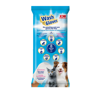 Bio Pet Active Washing Gloves Γάντι Καθαρισμού 8τμχ