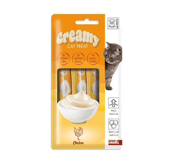 M-Pets Creamy Treats Chicken Κρέμα με Κοτόπουλο 60gr (4x15gr)