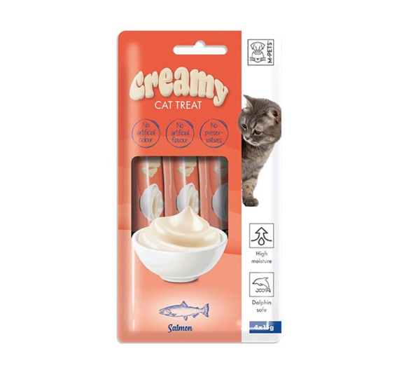 M-Pets Creamy Treats Salmon Κρέμα με Σολομό 60gr (4x15gr)