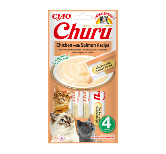 Inaba Churu Cat Κρεμώδης Λιχουδιά με Κοτόπουλο & Τόνο 56gr