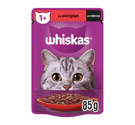 Whiskas Core Μοσχάρι σε Σάλτσα 85gr