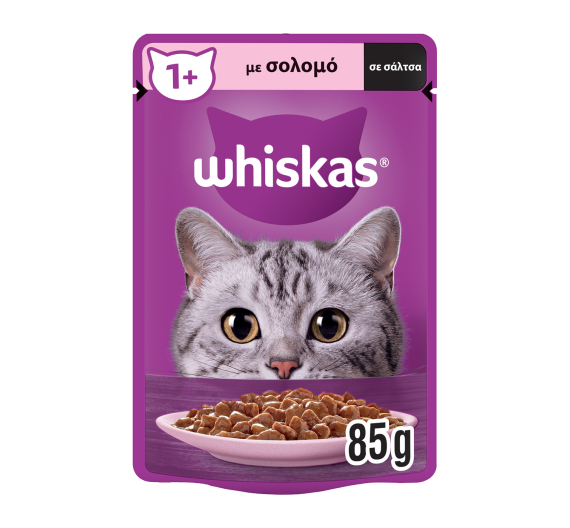 Whiskas Core Σολομός σε Σάλτσα 85gr