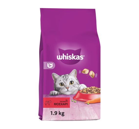 Whiskas Adult Γεμιστές Κροκέτες με Μοσχάρι 1.9kg