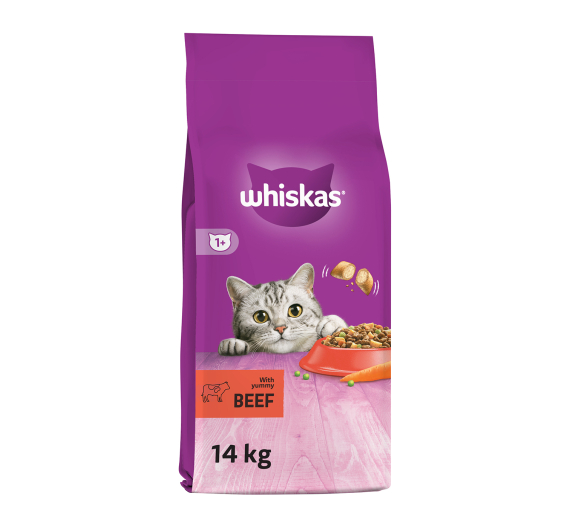 Whiskas Adult Γεμιστές Κροκέτες με Μοσχάρι 14kg