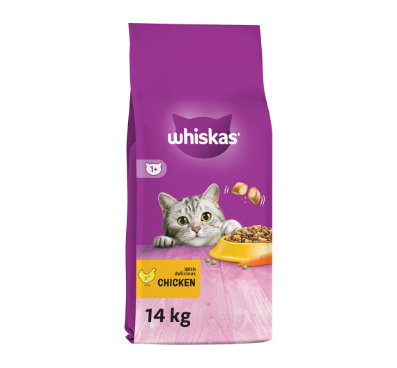 Whiskas Adult Γεμιστές Κροκέτες με Κοτόπουλο 14kg