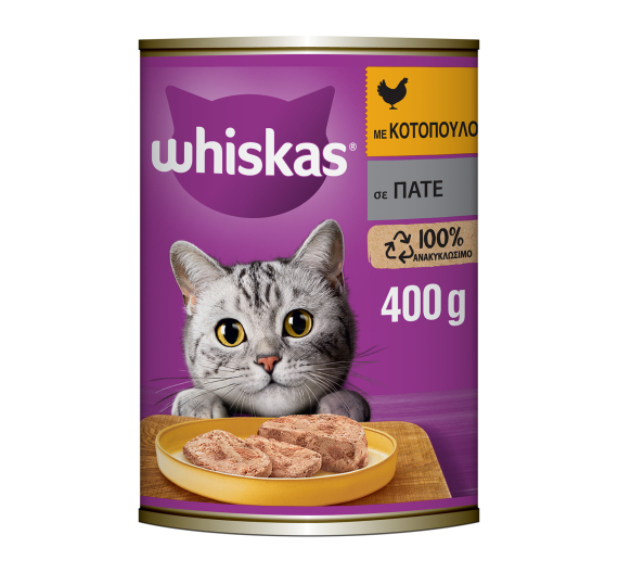 Whiskas Κοτόπουλο Πατέ 400gr