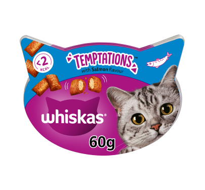 Whiskas Temptations Σολομός 60gr