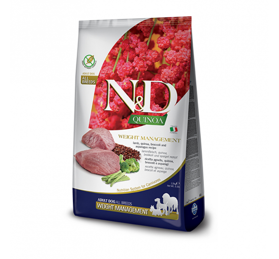 N&D Quinoa Grain Free Weight Management Lamb 2.5kg