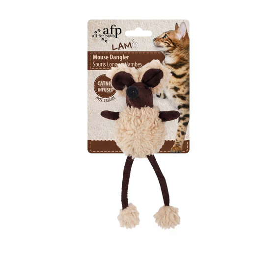 AFP Παιχνίδι Lambswool Mouse Dangler 17x8x6cm με Catnip